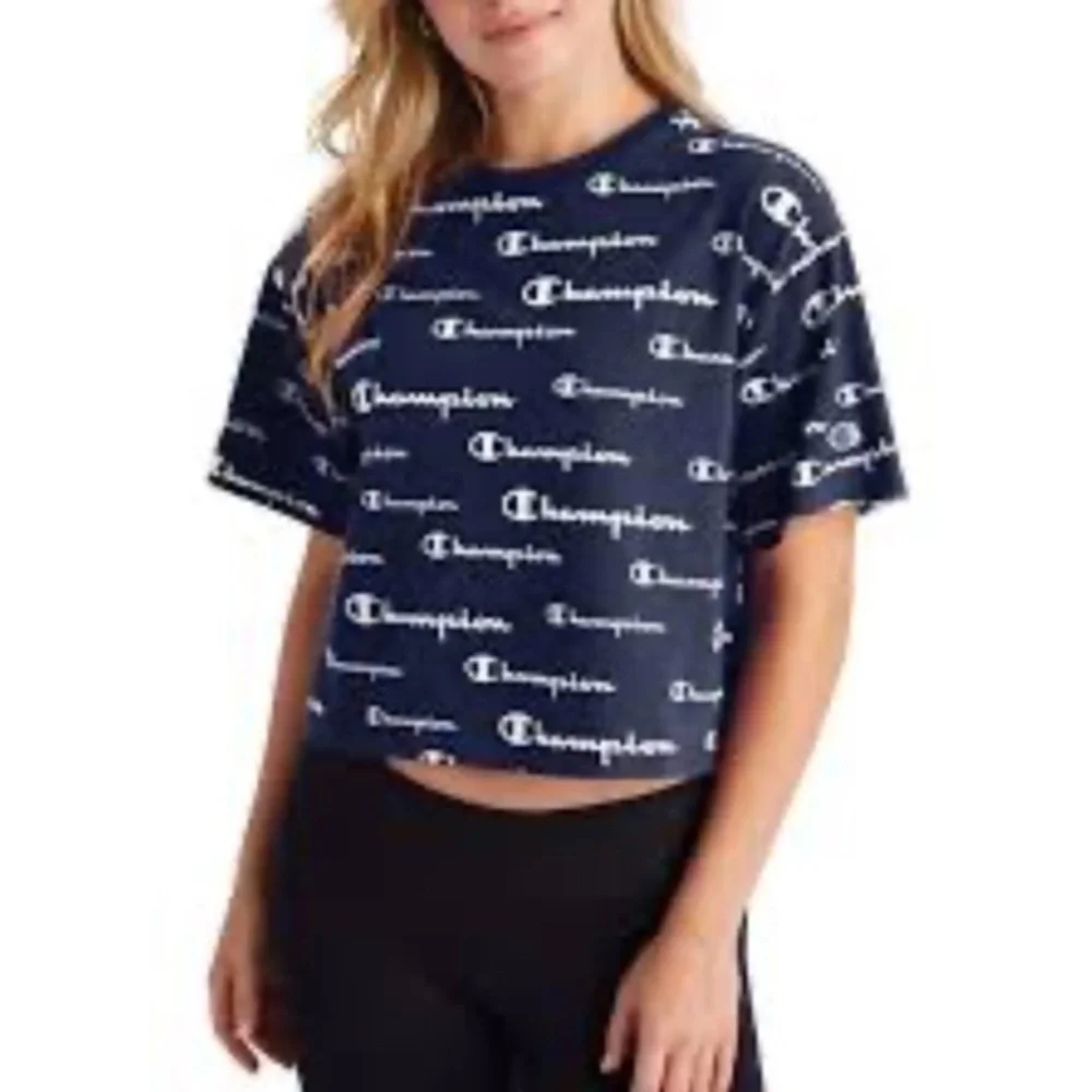 Champions Navy Logo Crop Top - Picture 13 of 13